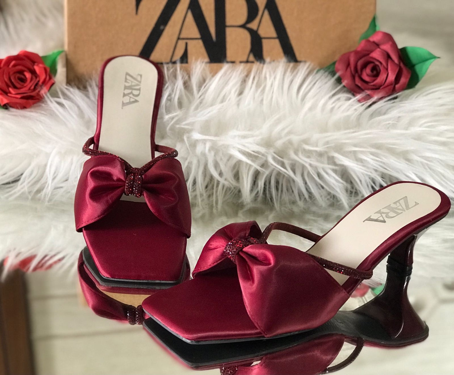 Zara Mesh Block Heel Sandals – Non-Slip | Comfortable & Elegant