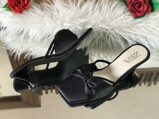 Zara Mesh Block Heel Sandals – Non-Slip | Comfortable & Elegant
