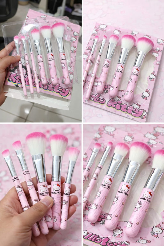 Hello kitty makeup brush set (6pcs)